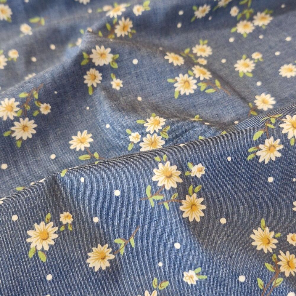 Lightweight Denim Fabric Daisy