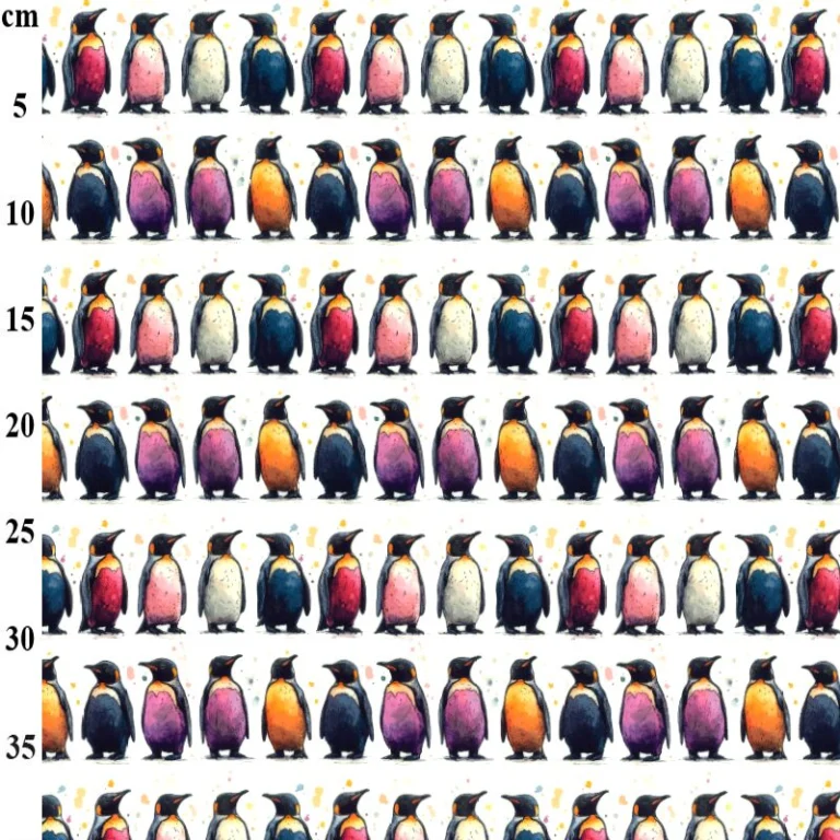 Cotton Poplin Fabric Penguins