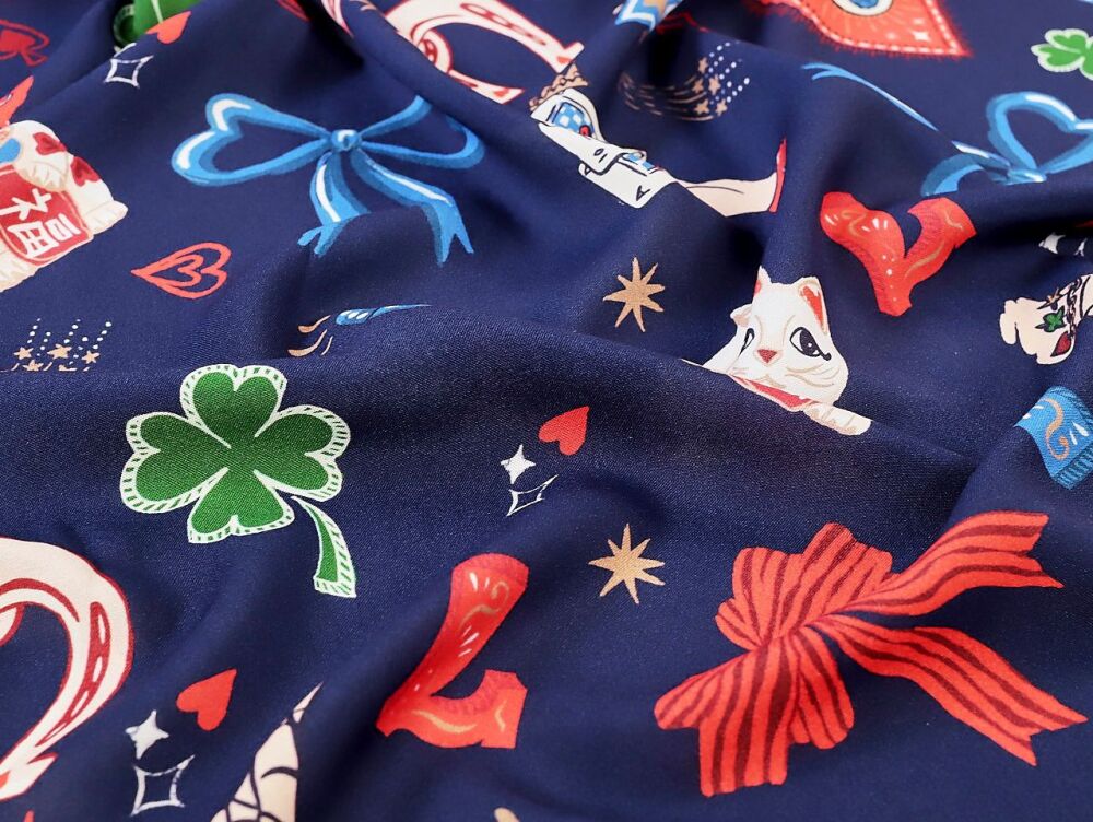 Fabric Godmother Lady Luck Viscose Lawn