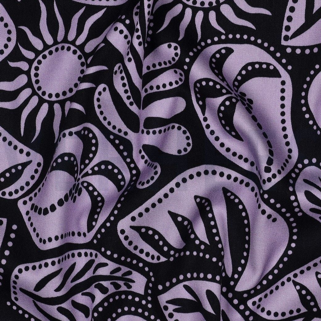 Viscose Rosella Stretch Abstract