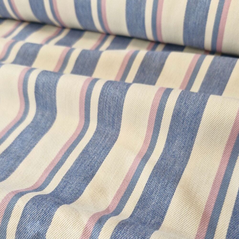 Denim Yarn Dyed Stripes Pink/Blue