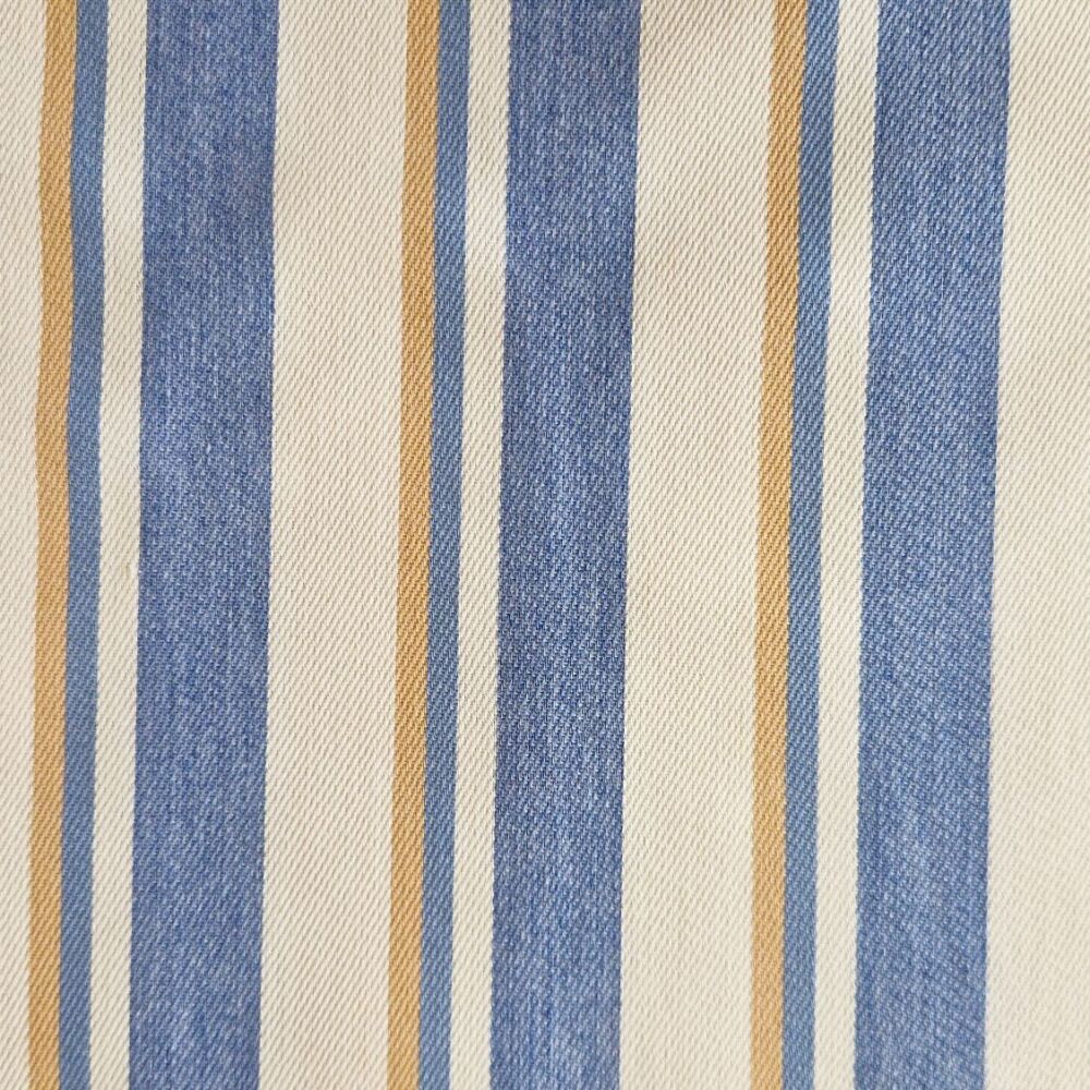 Denim Yarn Dyed Stripes Camel / Blue