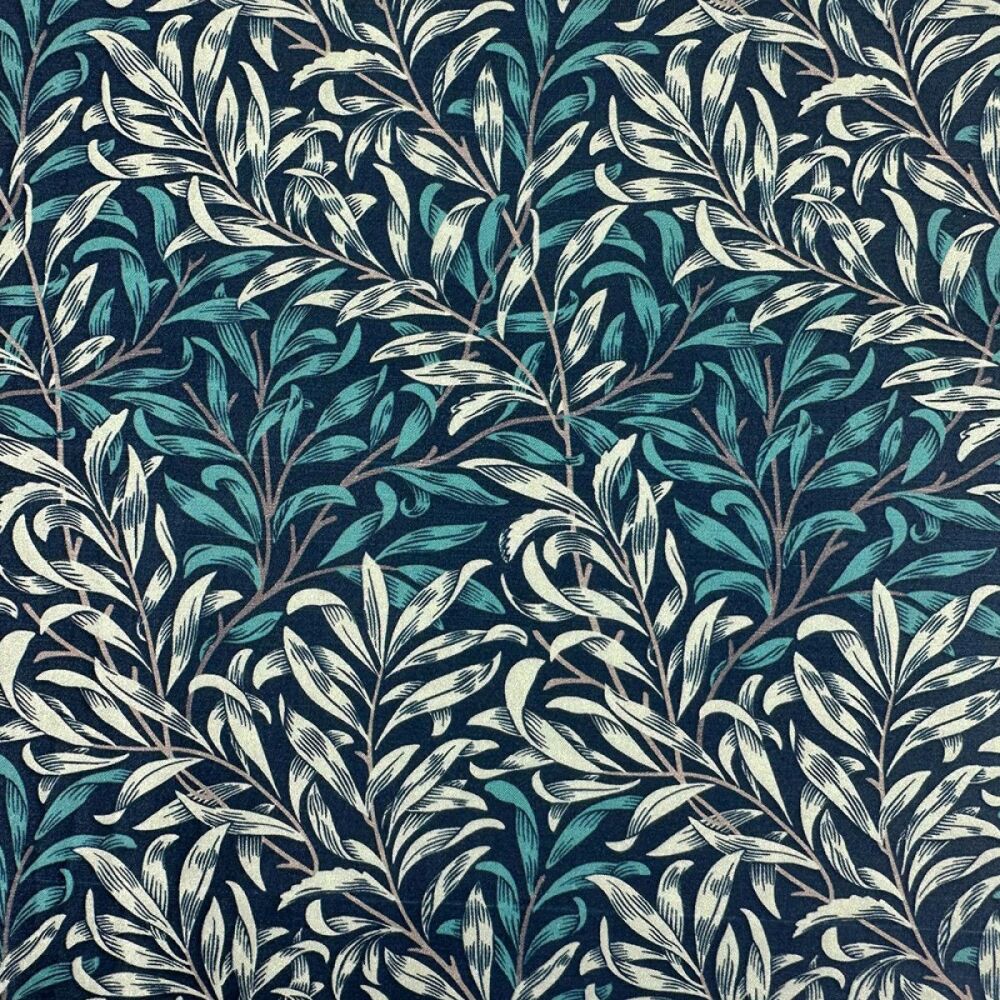 William Morris Willow Bough Teal Digitally Printed Cotton