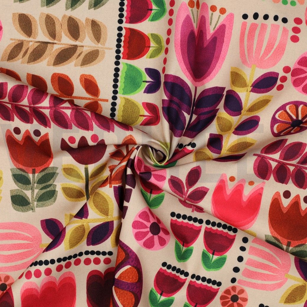 TABLECLOTH DIGITAL WATER REPELLENT FLOWERS