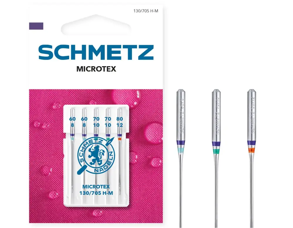 SCHMETZ MICROTEX SIZE 60-80 PACK OF 5 CARDED