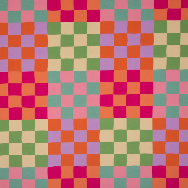 Panama Cotton Canvas Joyful Block Patch