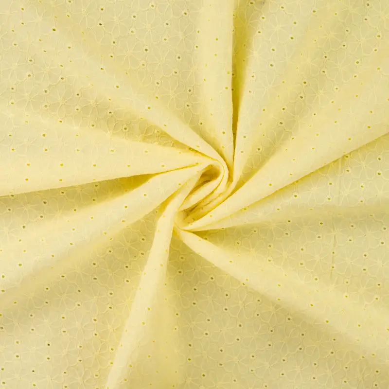 Broderie Anglaise Cotton Lemon