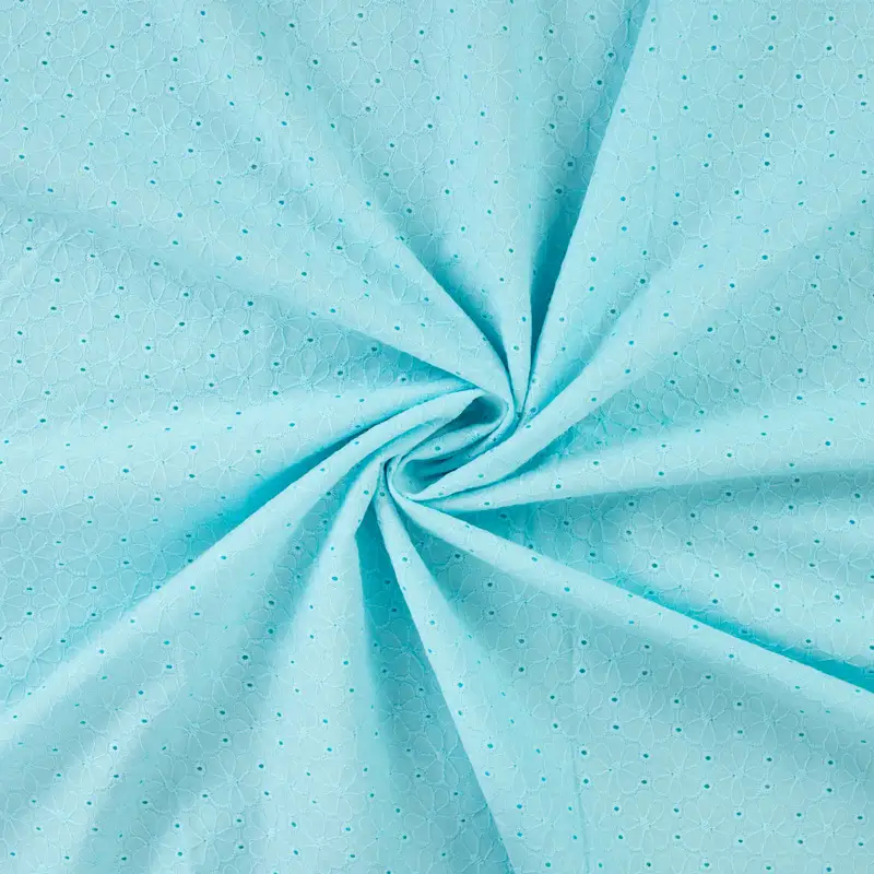 Broderie Anglaise Cotton Turquoise