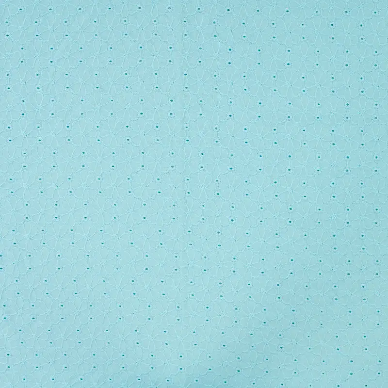 Broderie Anglaise Cotton Turquoise