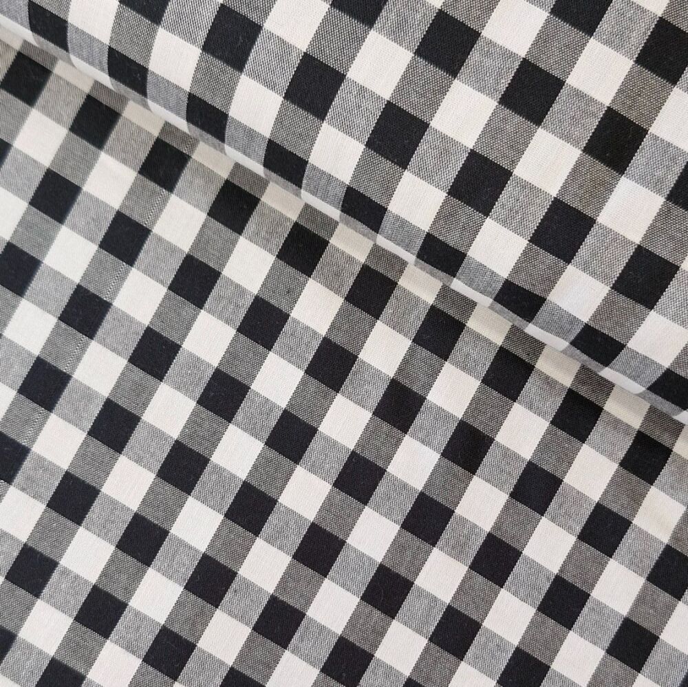 Yarn Dyed Cotton Gingham Fabric Black