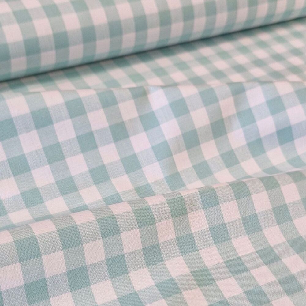 Yarn Dyed Cotton Gingham Fabric Mint