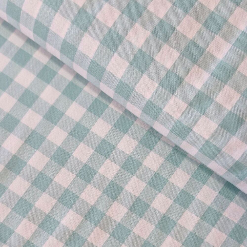 Yarn Dyed Cotton Gingham Fabric Mint
