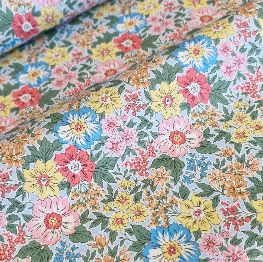 Bloom Garden Printed Cotton Twill Fabric