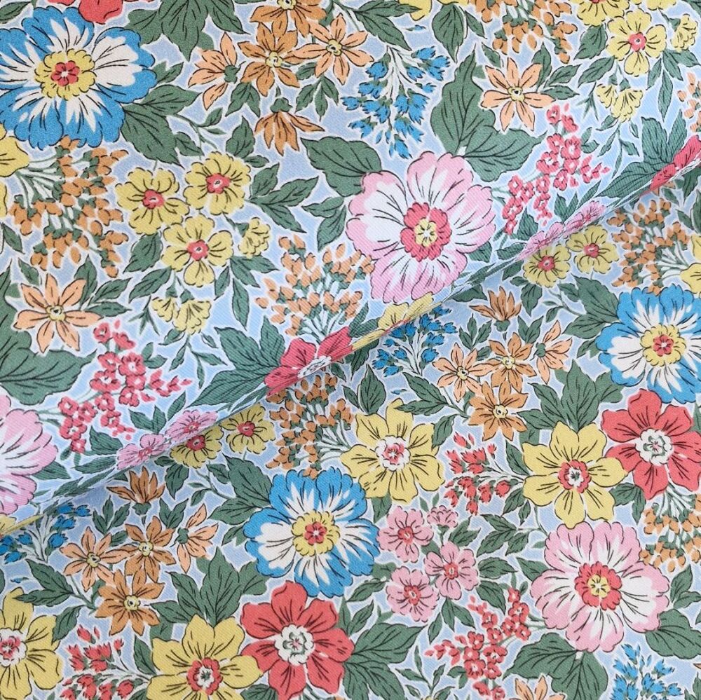 Bloom Garden Printed Cotton Twill Fabric