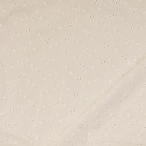 Broderie Anglaise Embroidered Flowers Cotton
