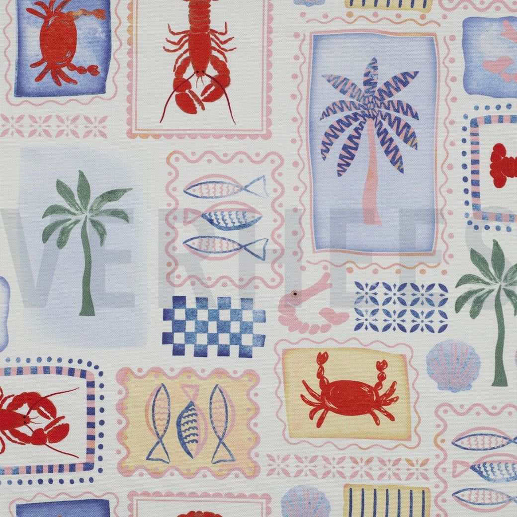Cotton Canvas Fabric SUMMER PATCHWORK