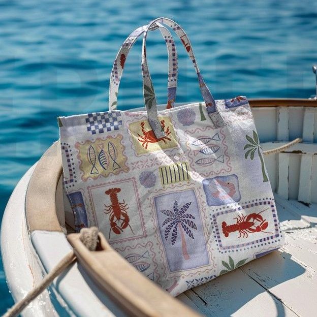 Cotton Canvas Fabric SUMMER PATCHWORK