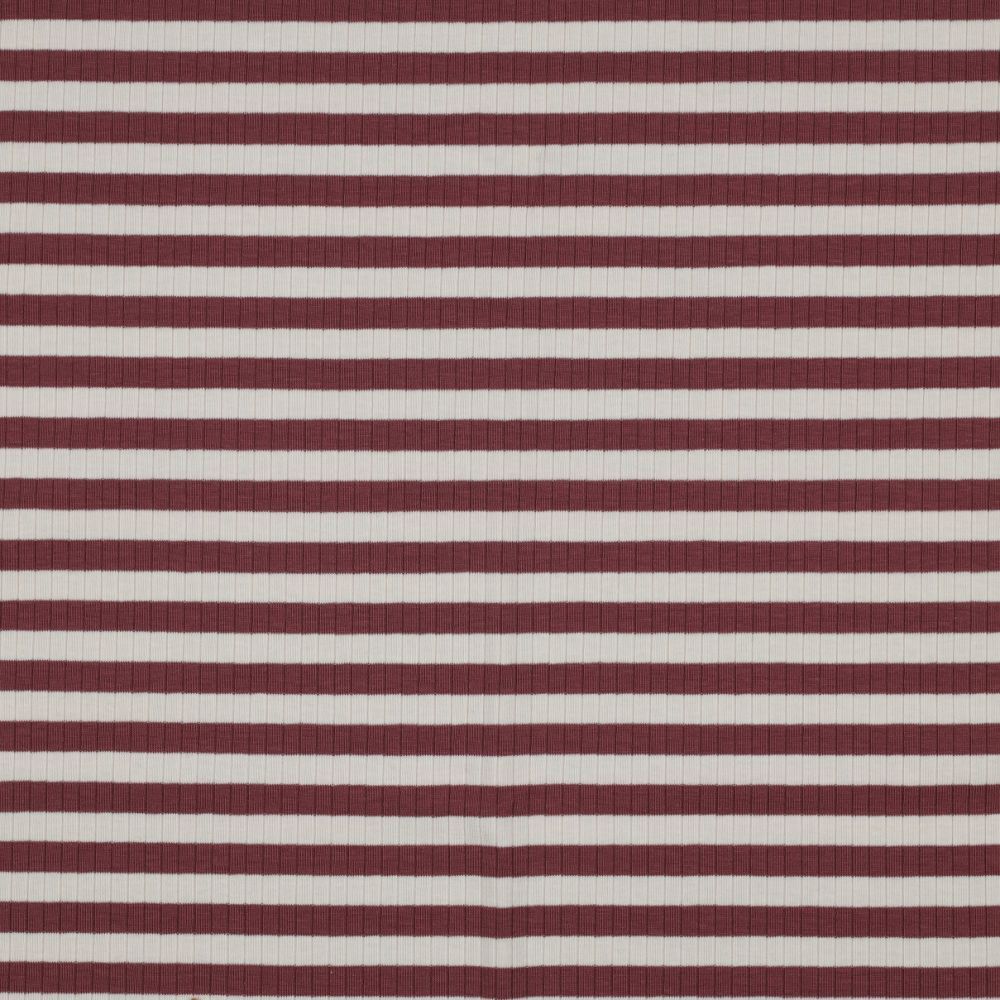 Jersey Ribbed YARN DYED STRIPE - DARK BLUSH