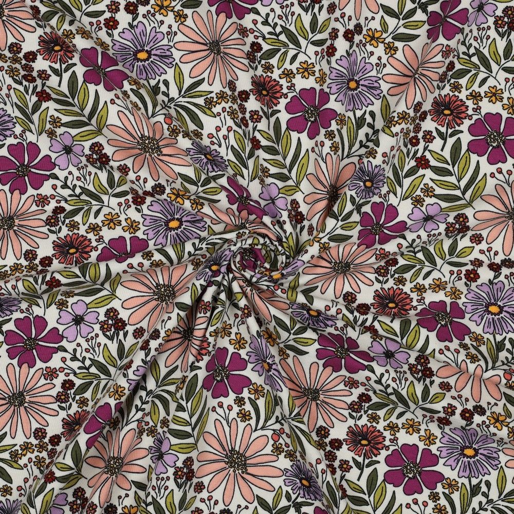 Cotton Jersey Flowers