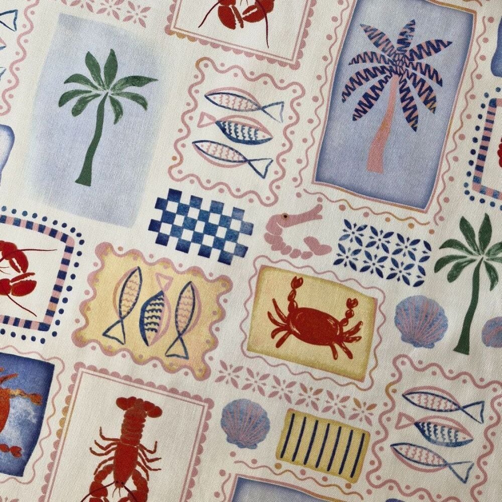 Cotton Canvas Fabric SUMMER PATCHWORK