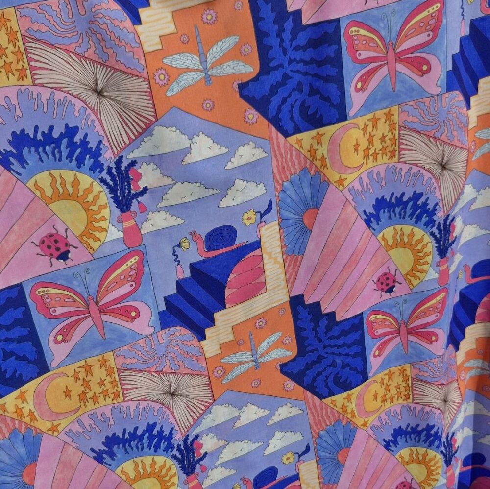 Nerida Hansen Little Creatures Fine Poplin Cotton &ndash; Sky Blue