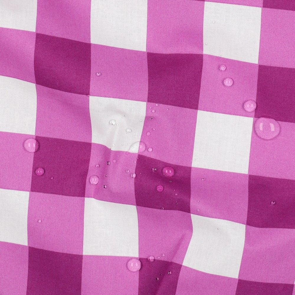 Coated Cotton Check Purple