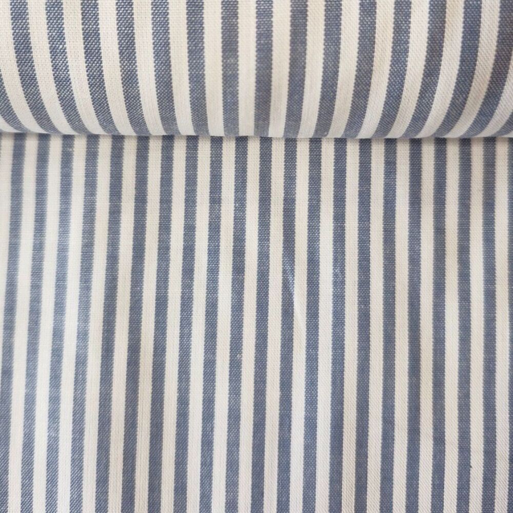 Yarn Dyed Cotton Stripes Denim