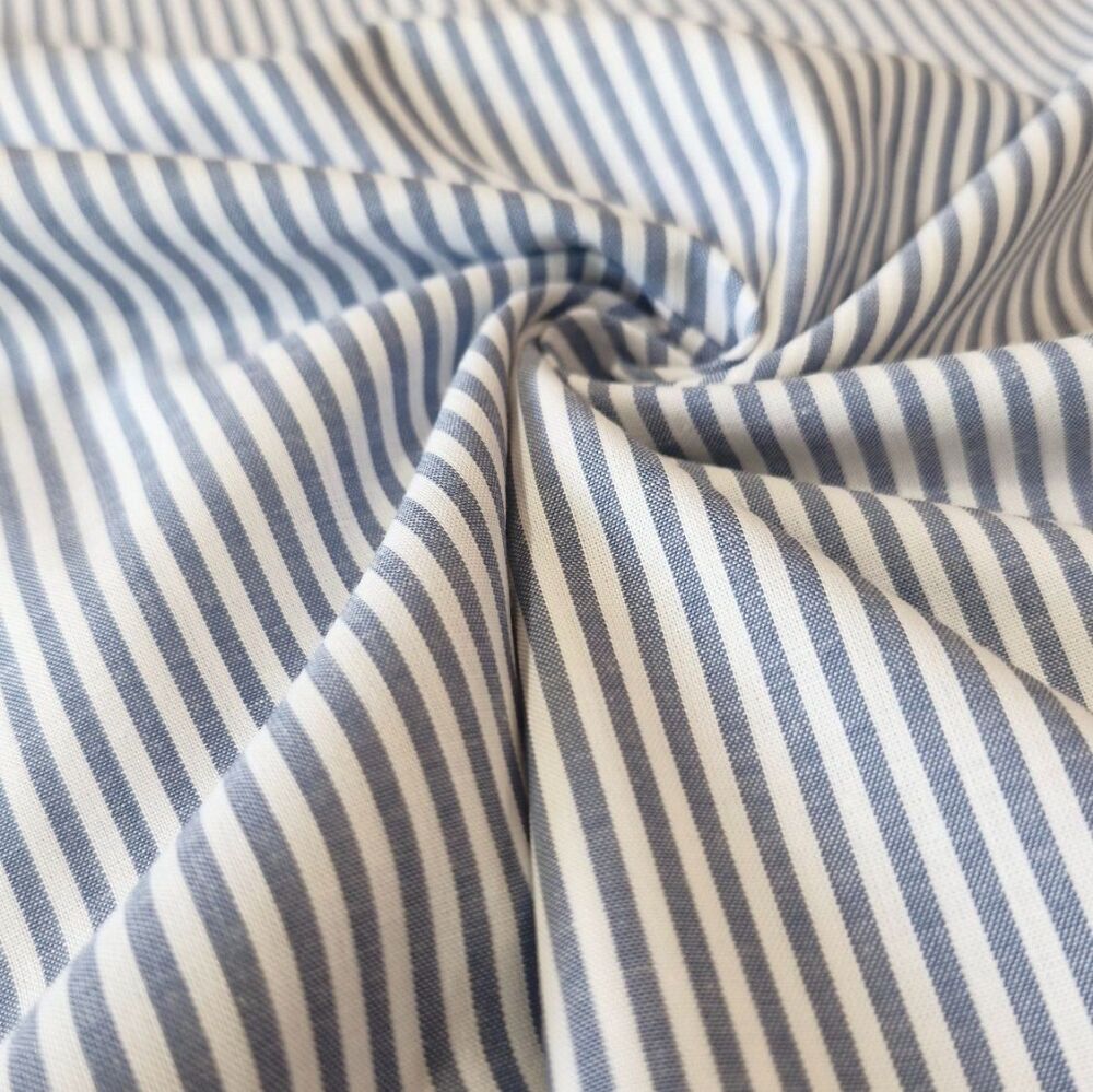 Yarn Dyed Cotton Stripes Denim