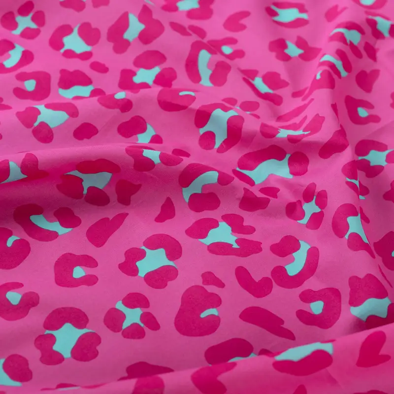 Cotton Voile Leopard Print hot Pink