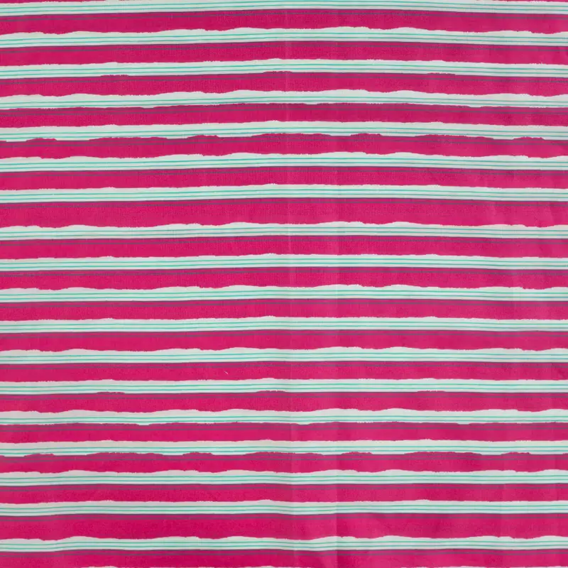 Cotton Voile Stripes Hot Pink
