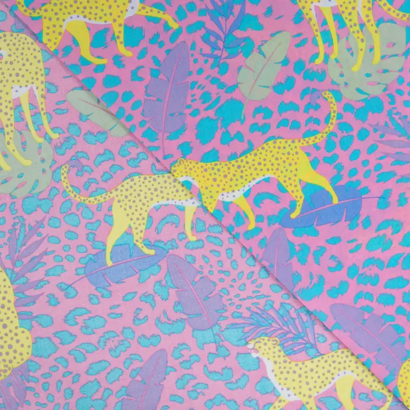 Cotton Voile Jungle Leopards