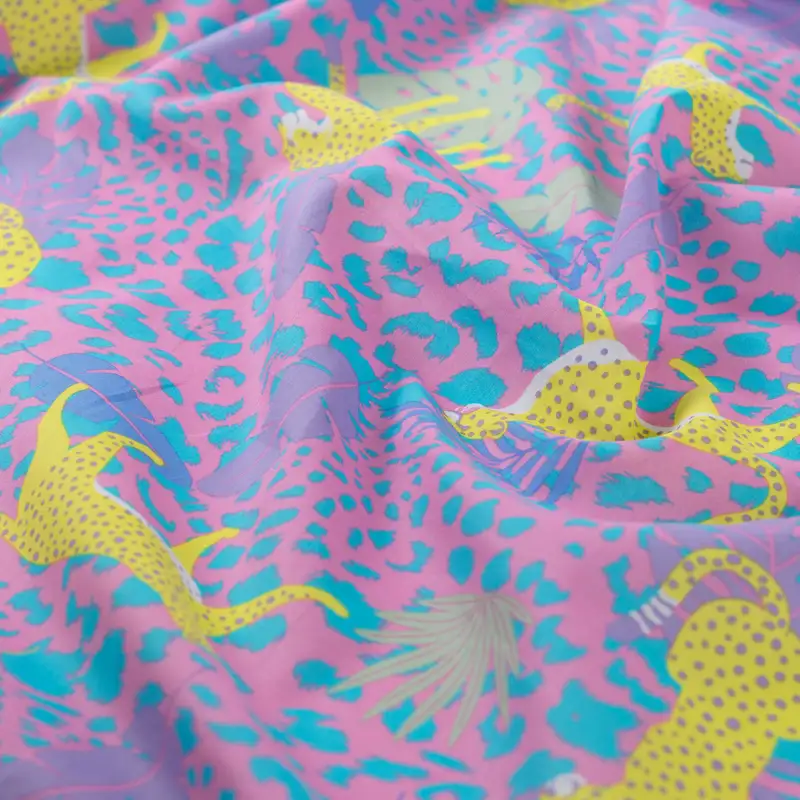 Cotton Voile Jungle Leopards