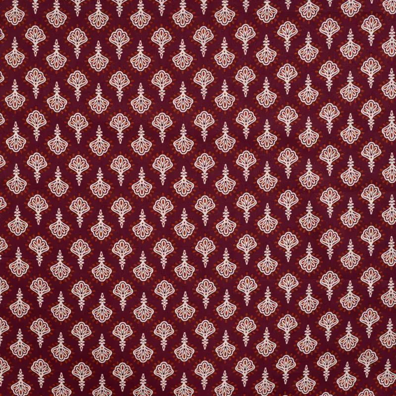 Cotton Voile Cognac Abstract