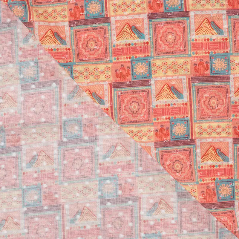 Cotton Dobby Digital Print Pyramids
