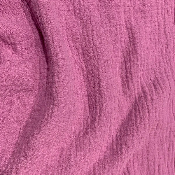 Plain Double Gauze Fabric Soft Berry