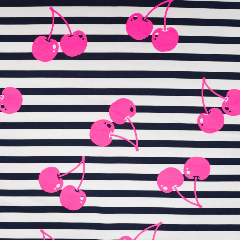 French Terry Neon Cherries
