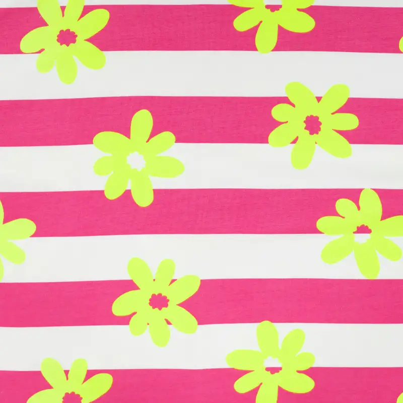 French Terry Neon Flowers