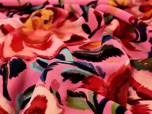 Fabric Godmother Zandra Floral Viscose Crepe