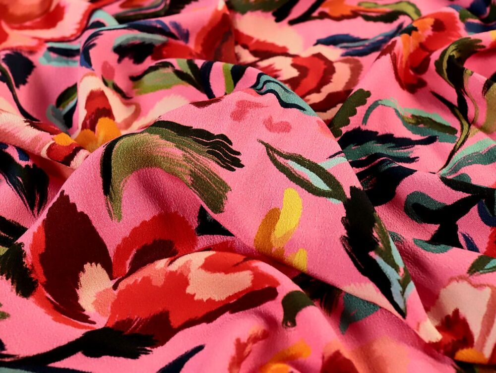 Fabric Godmother Zandra Floral Viscose Crepe