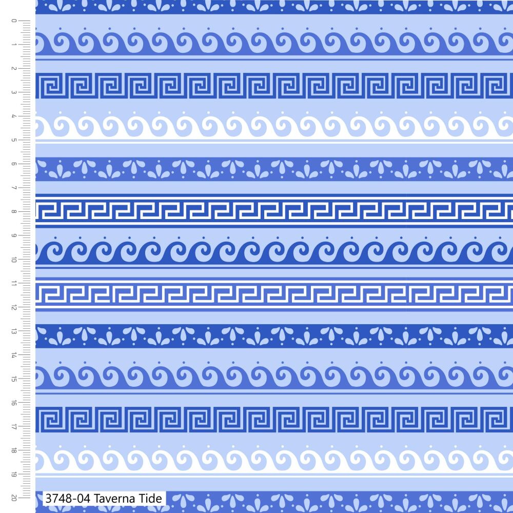 Victoria Louise Grecian Blues Cotton Taverna Tide