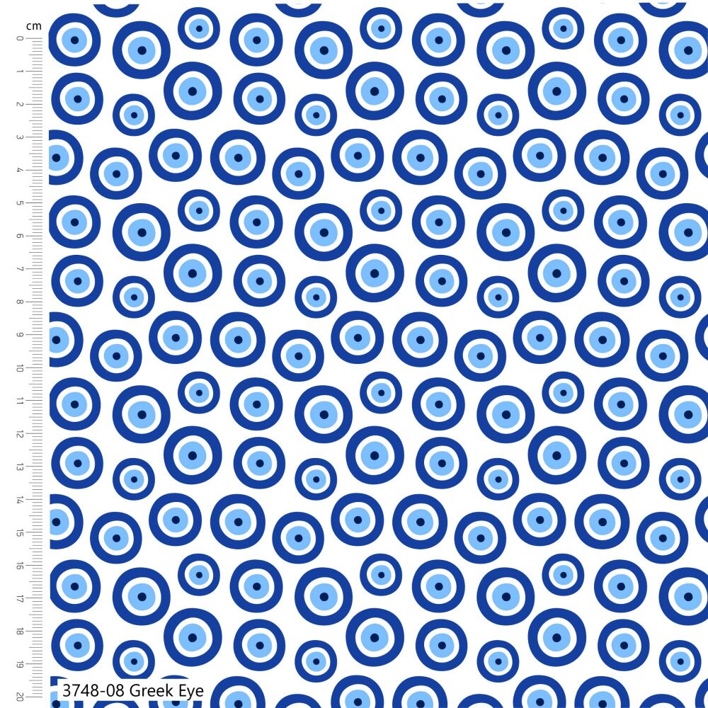 Victoria Louise Grecian Blues Cotton Greek Eye