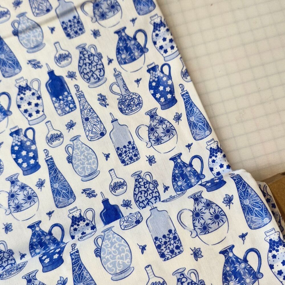 Victoria Louise Grecian Blues Cotton Olive Cruet