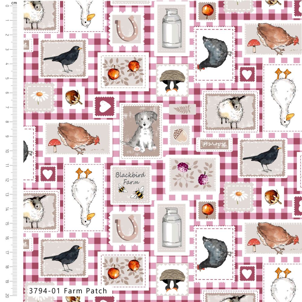Susan Wheeler Cotton Blackbird Farm Patch