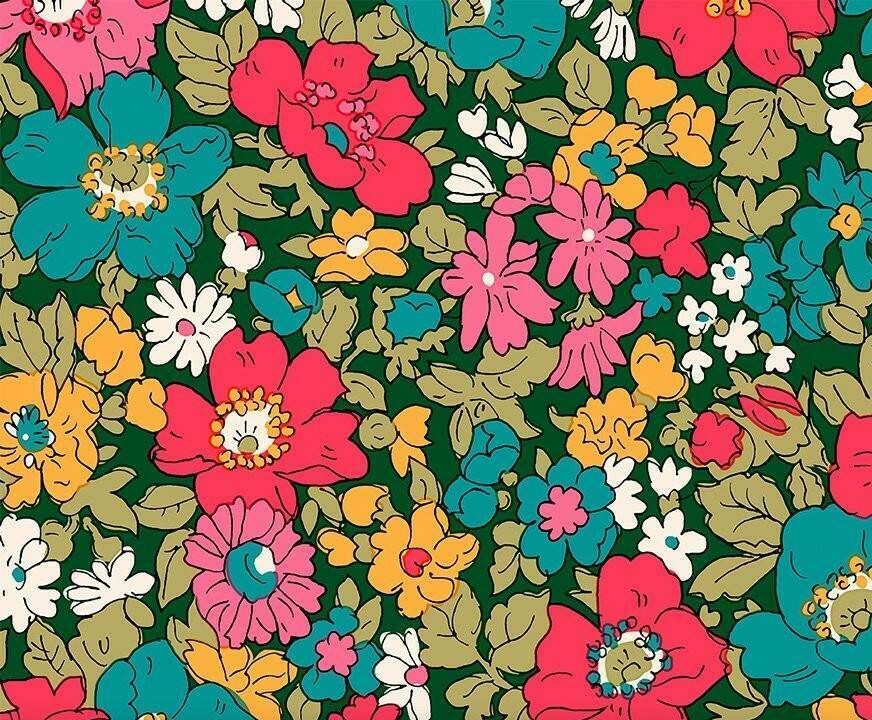 Liberty Cotton Fabric Everlasting Cosmos Song 519A