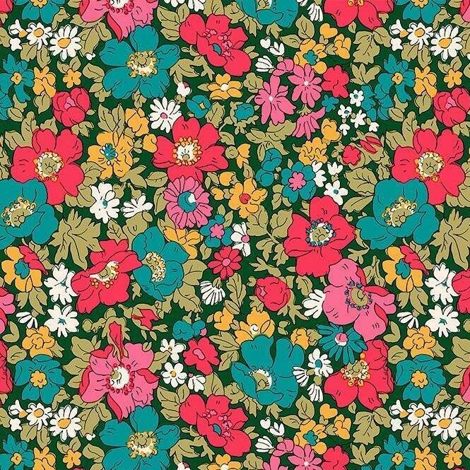 Liberty Cotton Fabric Everlasting Cosmos Song 519A