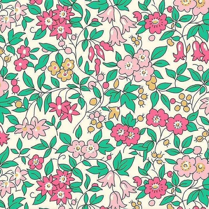 Liberty Cotton Fabric Everlasting For Get Me Not Blossom 512B