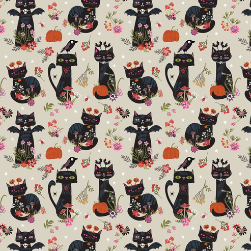 Thread & Ink Cotton Hocus Pocus Witchy Whiskers
