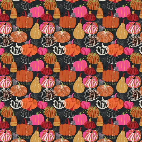 Thread & Ink Cotton Hocus Pocus Pumpkin Patch