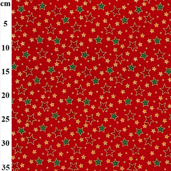 Rose & Hubble Christmas Cotton Stars Red