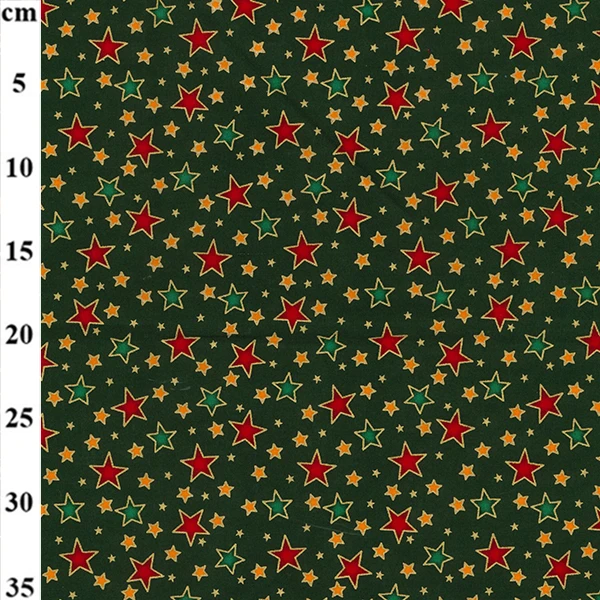 Rose & Hubble Christmas Cotton Stars Green